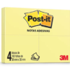 Blocos Adesivos Post-it Amarelo - 38 mm x 50 mm - 4 unidades de 100 folhas cada (total 400 folhas) 3M PT 4 UN - Image 2