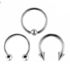 Kit 3 Piercings Ferradura Spike Captive 6, 8, 10, 12mm Aço - Image 2