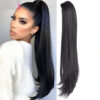 Aplique Liso PretoOrgânico 150g Rabo Premium Cavalo 70cm - Imagem 11